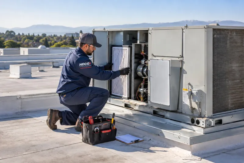 Illustration for Commercial Rooftop HVAC Maintenance: A Sacramento Planning Guide